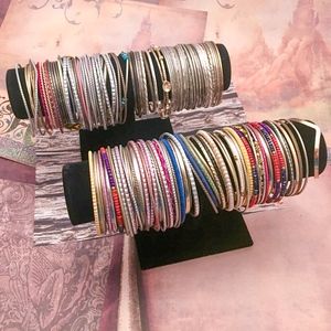Lots of bangle bracelets